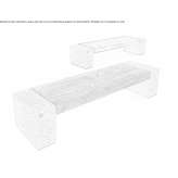 Porcelain stoneware bench without backrest Ciacova
