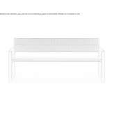 Steel and wood bench with armrests Amfissa