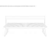 Steel bench with backrest Sligo