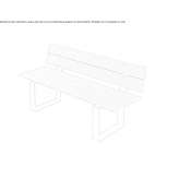 WPC bench with backrest Meurchin