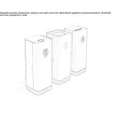 Galvanized steel waste bin for sorting waste Quichuay