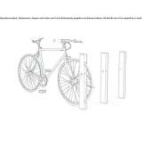 Stal ocynkowana Stojak / słupek rowerowy Barchi