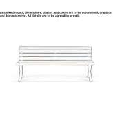 Wooden bench with backrest Troitsk