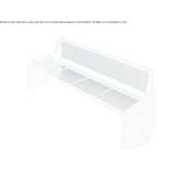 Galvanized steel bench with backrest Alabama