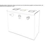 Iron waste bin for sorting garbage Dollern