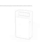 Galvanized steel waste bin Barchi