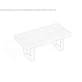Wooden bench without backrest Graenna