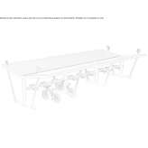 Steel porch for bicycles Aubers