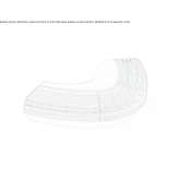 Zakrzywiona zrekonstruowana kamienna ławka Belfield