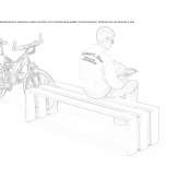 Steel bench without backrest Cambiago