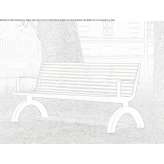 Stainless steel and PVC bench with armrests Cacica