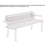 Galvanized steel bench with backrest Pacucha