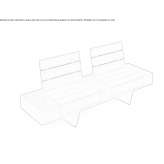Modułowa ławka Corten™ z oparciem Wendron