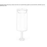 Steel waste bin with cover Seno