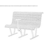 Wooden bench with backrest Volda