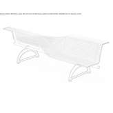 Sectional steel bench with backrest Recreio
