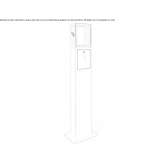 Standing metal ashtray Bainton