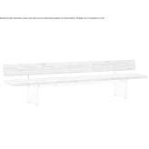 Pine bench with backrest Spinete