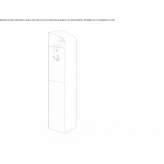 Standing ashtray made of galvanized steel Altamont