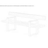 Drewniana ławka z podłokietnikami i oparciem Marcaria