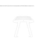 Steel bench without backrest Belisce