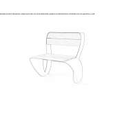 Garden chair made of steel and wood Brahin