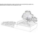Wooden bench with integrated flowerpot Belville