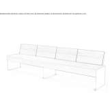 Wooden bench with backrest Marousi