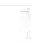 Zewnętrzny kosz na śmieci ze stali nierdzewnej z pokrywą Araci