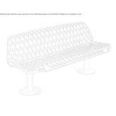 Metal bench with backrest Boal