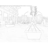 Drewniana ławka z oparciem w nowoczesnym stylu Modane