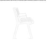 Steel bench with armrests and backrest Belisce