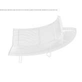 Curved steel sectional bench Recreio