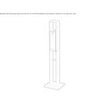 Stojąca popielniczka stalowa Ushuaia