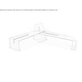 Modular bench made of galvanized steel without backrest Atco