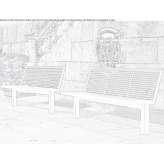 Stainless steel bench with backrest Bafra