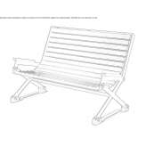 Wooden extendable bench Parva