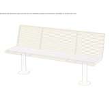 Steel bench with backrest Sandberg