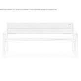 Steel and wood bench with armrests Amfissa