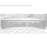 Concrete bench without backrest Arnoe