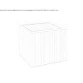 Square wooden flowerpot Zumikon
