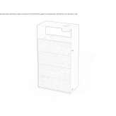 Steel and wood waste bin with ashtray Barchi