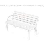 Wooden bench with armrests and backrest Iwaniska