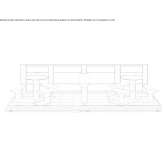 Steel table for public areas with integrated seats Bauma
