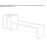 Bench with integrated flowerpot Yambirno