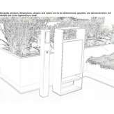 Outdoor waste bin with cover Bascov