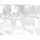 Wooden bench with backrest Miggiano