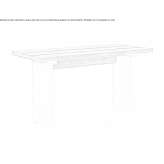 Rectangular table in steel and wood for public places Chicureo