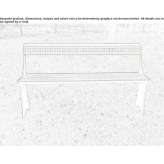 Aluminum bench with backrest Wolfsegg