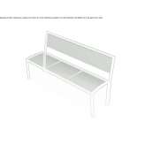 Galvanized steel bench with backrest Konzell